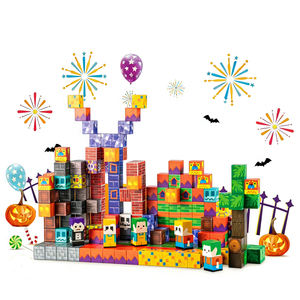 Nouvel ensemble de blocs de construction magnétiques 3D populaires 2026 – Jouets cubes magnétiques « Mon Monde » pour enfants – Mini blocs de construction magnétiques magiques d'Halloween - Product Image 1
