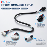 Harnais de câblage automobile personnalisé 65 conducteurs HYH-CUT-062 avec fils conducteurs en cuivre et connecteurs à broches pour systèmes de voitures et camions