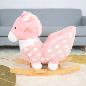 Chaise à cheval à <span class=keywords><strong>bascule</strong></span> populaire pour bébé avec son de musique berceuse pour bébé, chaise à <span class=keywords><strong>bascule</strong></span> en peluche - Product Image 4