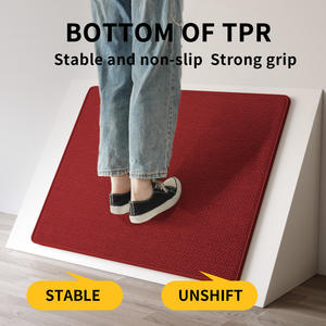 Tapis de porte Vast Waves rectangulaire antidérapant en fibre de polyester à motif abstrait, tapis d'entrée résistant aux taches pour la maison - Product Image 5