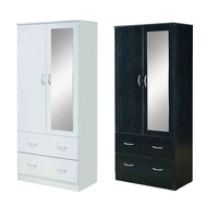 Mobilier moderne et personnalisé de chambre à coucher design simple emballage plat en bois mdf organisateur de vêtements placard armoire-penderie