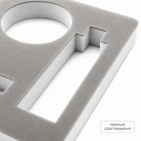 Insert en mousse EVA floquée gravé sur mesure par CNC, antichoc, pour emballage de précision d'instruments