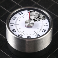 Timer dapur magnetik Manual, Timer dapur 60 menit, Timer hitung mundur