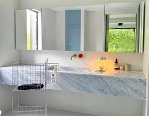 Encimeras de Mármol Azul Cristal, Cubiertas de Tocador y Mesas, Lavabo de Baño de Mármol Azul - Product Image 2