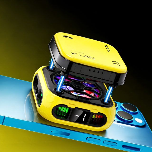 Portable Low Noise Mobile Phone Cooling Fan Gaming Phone Radiator for Live Streaming Gaming Using Most Mobile Phones
