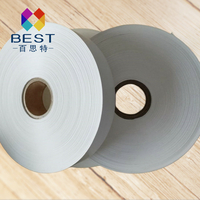 Rouleau d'étiquette en taffetas de nylon lavable Matériau d'étiquette d'entretien durable pour l'étiquetage des vêtements