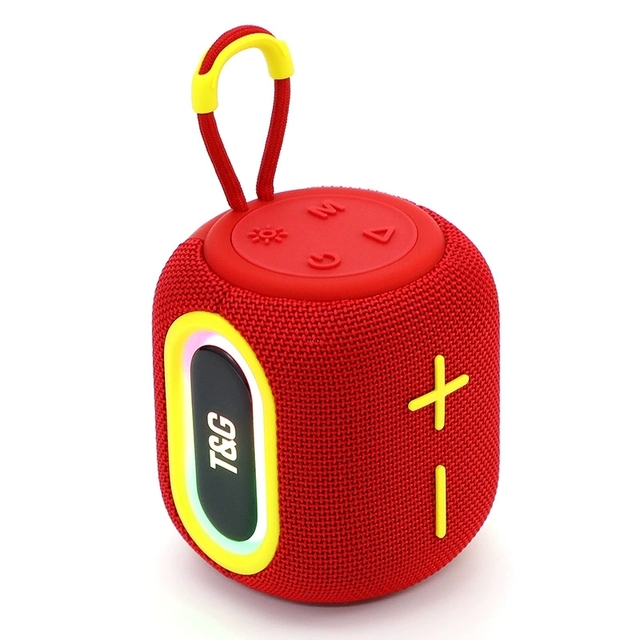 TG664 Wireless Blue tooth Speaker Outdoor Portable belt handle RGB TWS Gift fabric Speakers Waterproof IPX4 Radio FM BT USB