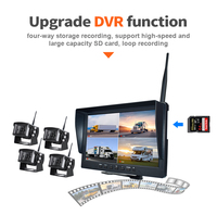 Sistema de Cámara de Reversa Inalámbrica Digital 2.4G para Camiones con Monitor de 1024x600 - Cámara para Tablero y Asistencia de Reversa para Camioneta, Remolque y Automóvil