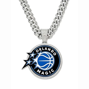 Collares Personalizados <span class=keywords><strong>de</strong></span> la Fábrica Source Factory con Colgante <span class=keywords><strong>de</strong></span> los <span class=keywords><strong>Orlando</strong></span> <span class=keywords><strong>Magic</strong></span>, para Fanáticos del Baloncesto, Estilo Hiphop, Modernos, Chapados en Oro, Joyería Deportiva - Product Image 1