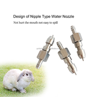Abreuvoir à mamelons pour lapins en acier inoxydable YYC, abreuvoir à eau pour lapins, pour rongeurs, rats, hamsters