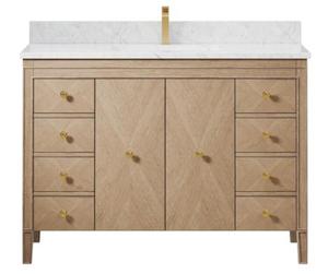 Smartwood Hot Sale Modern Water Resistant Floor Standing Oak Bathroom Vanity Porcelain Basin LED <b>Mirror</b> Painted Finish <b>Rectangle</b> - Product Image 3