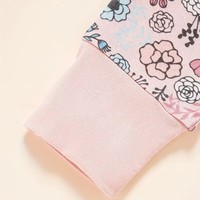 Ensemble de mode mignon en fibre de bambou pour bébés filles, hauts souples et extensibles, pantalon avec motif de fleurs, tenue confortable pour petite princesse