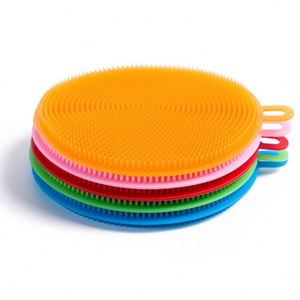Tampon de lavage de vaisselle rond en silicone écologique, tailles personnalisables, alternative aux éponges anti-rayures, éponge de cuisine - Product Image 4