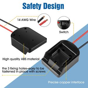 Công Cụ Điện Pin <span class=keywords><strong>Adapter</strong></span> Nguồn Điện Gắn Kết Với Dây Pin Chuyển Đổi DIY Power <span class=keywords><strong>Adapter</strong></span> Cho 18V Makts Dewats Milwakss - Product Image 4