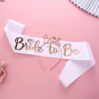 Mariée à être ceinture et bandeau diadème et longueur d'épaule voile Bachelorette fête fournitures nuptiale douche décoration accessoires