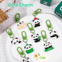 Llavero de Resina Personalizado con Diseño de Panda de Dibujos Animados, Lindo Regalo para Estudiantes, Colgante para Mochila Escolar, Disponible al por Mayor para Parejas y Chicas