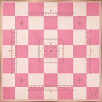 Tapis de Mahjong Américain Classique Rayé Rose Poudré, Tissu Technique, Base Antidérapante en Caoutchouc Naturel, Pliable et Portable, Jeu pour 4 Joueurs