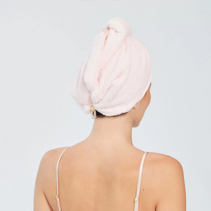Asciugamano per Capelli in Seta di Gelso Reversibile Personalizzato, Turbante Asciugacapelli, Cuffia a Doppio Strato in Microfibra e Seta - Product Image 5