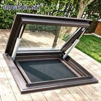 Fenêtres de sous-sol en aluminium sur mesure Rogenilan, double vitrage, extérieur, vitrage Low-e, avec moustiquaire