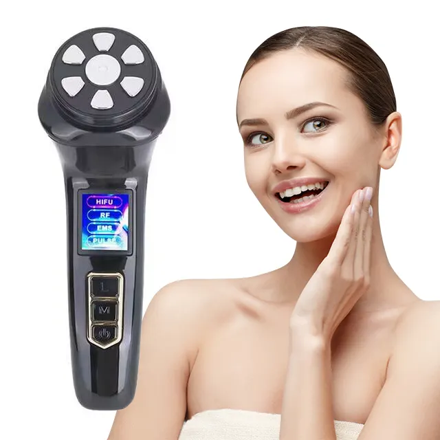 Equipo de belleza para uso doméstico Ems Pulse Rf Face Ifting Skin Tighting Máquina de pulso reafirmante Dispositivo de belleza Led antienvejecimiento