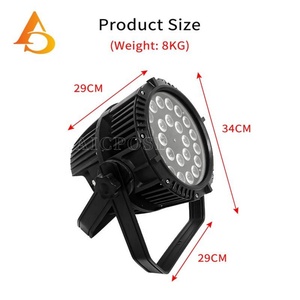 Luz LED Par para Exteriores de Aluminio Fundido a Presión, 24x15w, RGBWA, Impermeable IP65 - Product Image 5