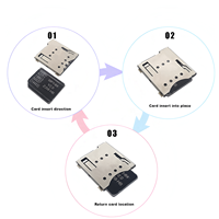 QQX 5G IoT Compatible Nano emplacement pour carte SIM Push-Push Type 7P SMT Micro connecteur accessoire électronique