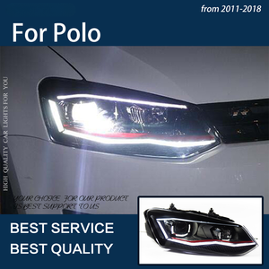 Feux de voiture pour Polo 2011-2018 phares à LED DRL antibrouillard clignotant <span class=keywords><strong>phare</strong></span> feux de croisement feux de route projecteur lentille accessoires - Product Image 4