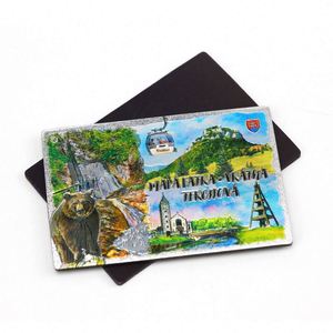 Promotional Metal Foil Stickers Refrigerator Souvenirs Jasna Chopok Trencianske Teplice Slovakia <b>Fridge</b> Magnet - Product Image 2