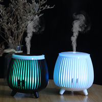 Humidificateur d'aromathérapie alimenté par USB 5V, design vertical à lattes, port en T, diffuseur d'huiles essentielles, chambre à coucher, plastique changeant de couleur