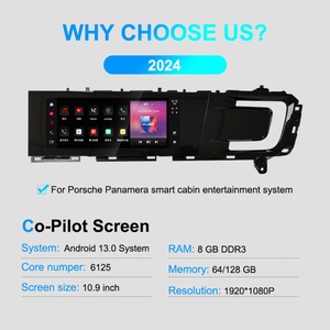 Navihua New Design 11inch Android Co-pilot Touch Screen for Porsche Panamera 2024 Passenger Entertainment <b>System</b> Carplay Display - Product Image 5
