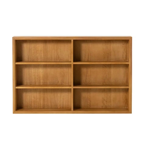 Étagère murale suspendue <span class=keywords><strong>en</strong></span> <span class=keywords><strong>teck</strong></span> africain moderne avec 6 étagères, rangement écologique pour la maison, le bureau et la chambre à coucher - Product Image 1