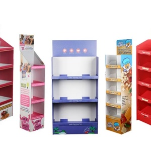 Custom Factory Logo <b>Display</b> <b>Rack</b> Corrugated Cardboard Floor Stand with PP Material Cutting Processing for Shop <b>Display</b> - Product Image 5