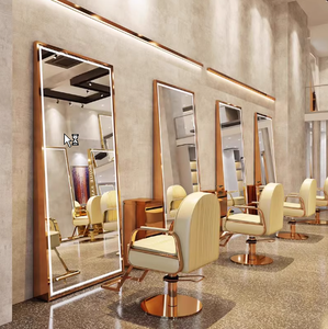Miroir de salon de coiffure <span class=keywords><strong>double</strong></span> face de luxe moderne, design de vente en gros d'usine - Product Image 2