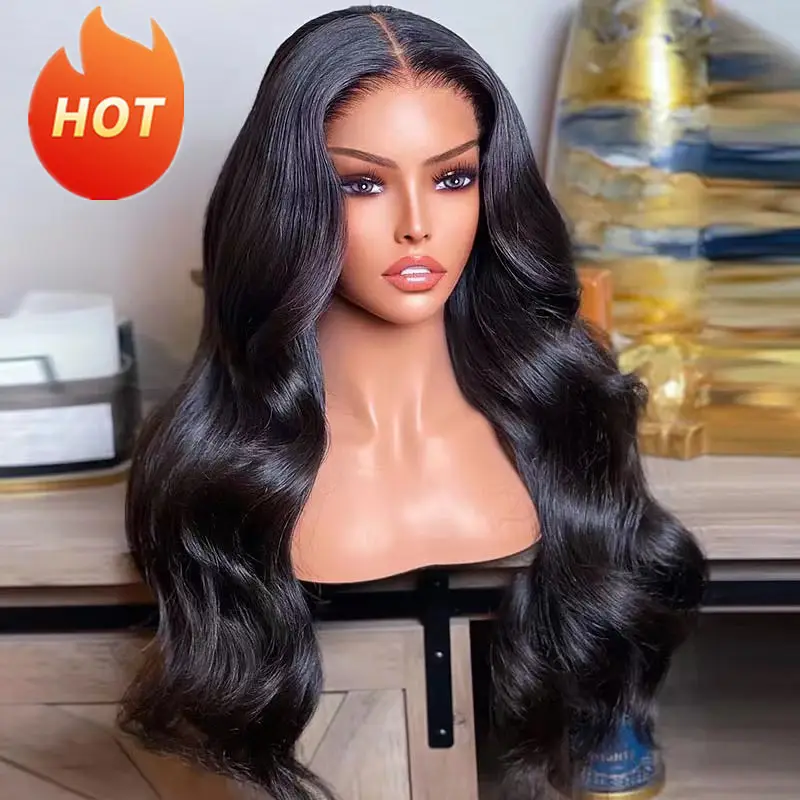 Pre Plucked 13X4 13X6 Lace Front Wigs Human Hair Glueless Full Hd Lace Wigs Body Wave Raw Indian Virgin Hair Wig