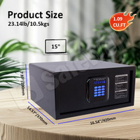 Safewell Premium Elektronischer Digital-Safe für Hotels und Büros, Multifunktionaler Stahl-Tresor im Box-Design – Preis Inklusive Verpackungsgebühr