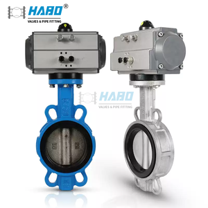 Van bướm khí nén-qt45 dễ uốn sắt thép carbon thép không gỉ Wafer loại (DN50-DN600 PN10-PN16) cho không khí - Product Image 1