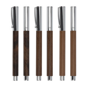 Stylos plume en métal en gros avec corps en bois naturel, cadeau d'affaires exécutif, stylos plume - Product Image 1