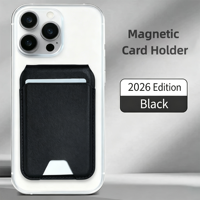Nouveau Porte-cartes Magnétique Mince 2026, Plusieurs Couleurs Disponibles, Charnière Métallique Pliable, Support Téléphone Multi-Angles pour iPhone 12-18 Pro Max