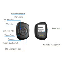 Collier GPS GSM 4G miniature pour enfants, communication bidirectionnelle, suivi précis, pour personnes handicapées, fabriqué à Shenzhen