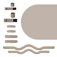 Tapis de yoga ovale en caoutchouc naturel PU, marque privée, avec accessoires de Pilates et barres de barre, incluant poids de cheville et haltères