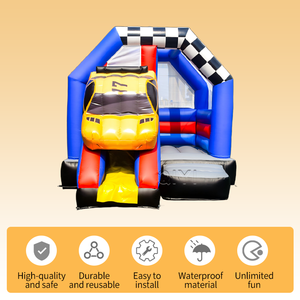 Château gonflable de <span class=keywords><strong>voiture</strong></span> de course de <span class=keywords><strong>location</strong></span> commerciale avec glissière et ventilateur pour la <span class=keywords><strong>location</strong></span> d'affaires d'enfants - Product Image 2