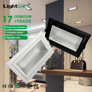 ไฟดาวน์ไลท์ LED ทรงสี่เหลี่ยมผืนผ้า ปรับได้ เคลื่อนย้ายได้ 30w 50w  ฝังฝ้าเพดาน  ความสว่างสูง ประหยัดพลังงาน - Product Image 2