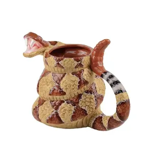 Tazza da caffè in ceramica 3D Snake
