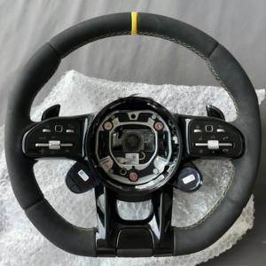 Volant YLD pour <span class=keywords><strong>Mercedes</strong></span> AMG Classe C C63 E63 E43 S63 W177 W204 W205 C205 W213 W217 W222, style libellule, laque piano - Product Image 1