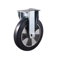 Roue pivotante robuste VIMA de 8 pouces avec frein, roues en caoutchouc et aluminium, roulettes pour poubelle, capacité de 500 kg, double roulement à billes