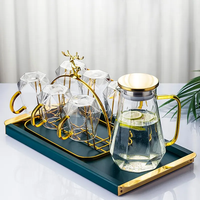 Bouilloire en verre, théière en verre borosilicate, pichet à eau, ensemble de carafes