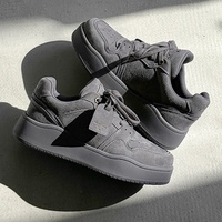 Chaussures de couple les plus vendues, nouveau style rétro gris, chaussures à plateforme à semelle épaisse, chaussures décontractées à la mode pour hommes et femmes