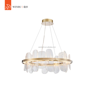 Lámpara de Araña Redonda Contemporánea Hecha a Mano con Cristales para Villa, Hotel, Sala de Estar y Comedor - Product Image 3