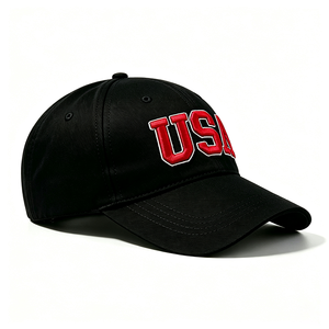 USA Embroidered Sporty Letter Baseball Cap American Flag Patch Structured Dad <b>Hat</b> Adjustable Strap Back Men Women Outdoor - Product Image 3