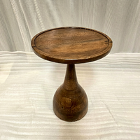 Table basse ronde en bois moderne, design mid-century, faite à la main, meubles de salon